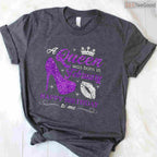 A Queen Was Born In February Shirt – Birthday Gift For Women & Girls