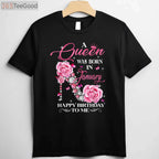 A Queen Was Born In January Happy Birthday To Me High Heel T-Shirt