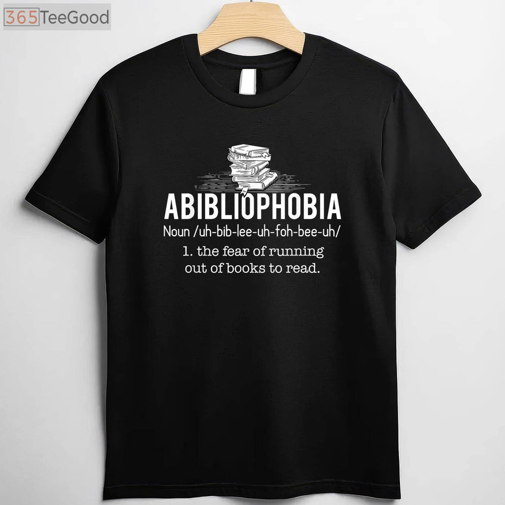 Abibliophobia Funny Reading T-Shirt - Humorous Bookworm Reader Gift