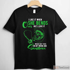 Adult Humor Bends Over Fishing Shirt - Sarcastic Rod Action Joke Tee for Men
