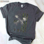 Alaska Moose USA Flag Shirt, Majestic Wildlife Hunter National Park Tee
