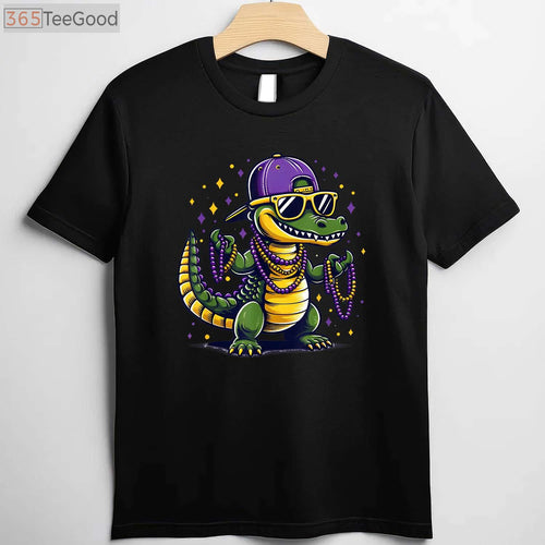 Alligator Crocodile Mardi Gras Costume T-Shirt for Men Women