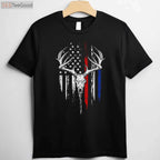 American Flag Bowhunting Shirt, Whitetail Deer Hunter Archery Lover Gift Tee