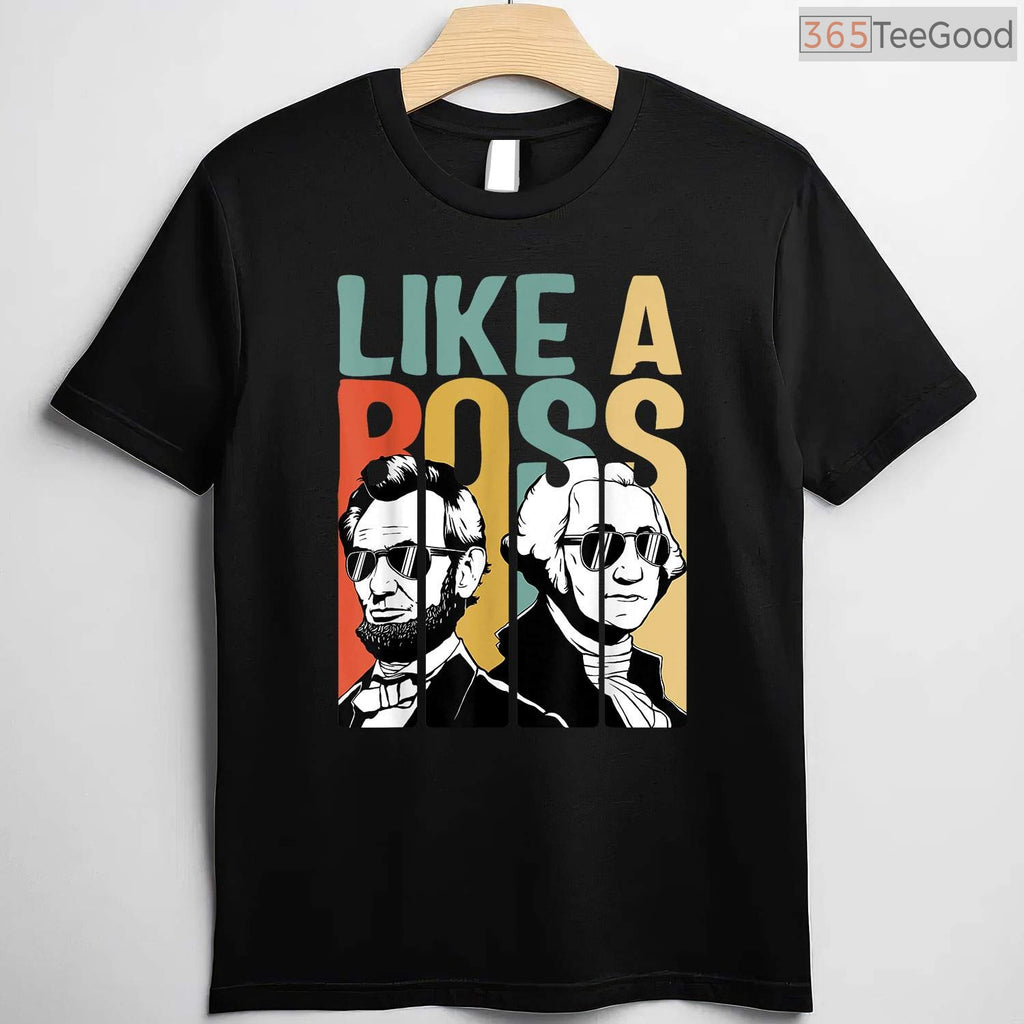 American History Tees Washington Lincoln Abe George T-Shirt Classic Fit Presidents Day Gift Shirt