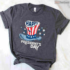 American Independence Day 4th July T-Shirt Happy Presidents Day Dual Holiday Patriotic Shirt