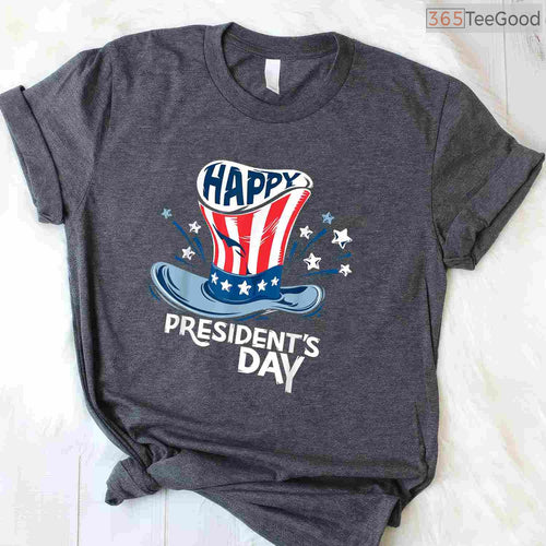 American Independence Day 4th July T-Shirt Happy Presidents Day Dual Holiday Patriotic Shirt
