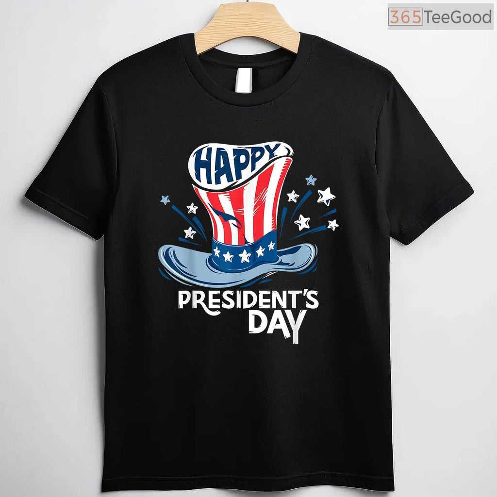 American Independence Day 4th July T-Shirt Happy Presidents Day Dual Holiday Patriotic Shirt