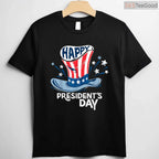 American Independence Day 4th July T-Shirt Happy Presidents Day Dual Holiday Patriotic Shirt