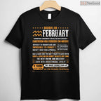 Aquarius February Birthday Shirt – Born In February Zodiac Gift Tee