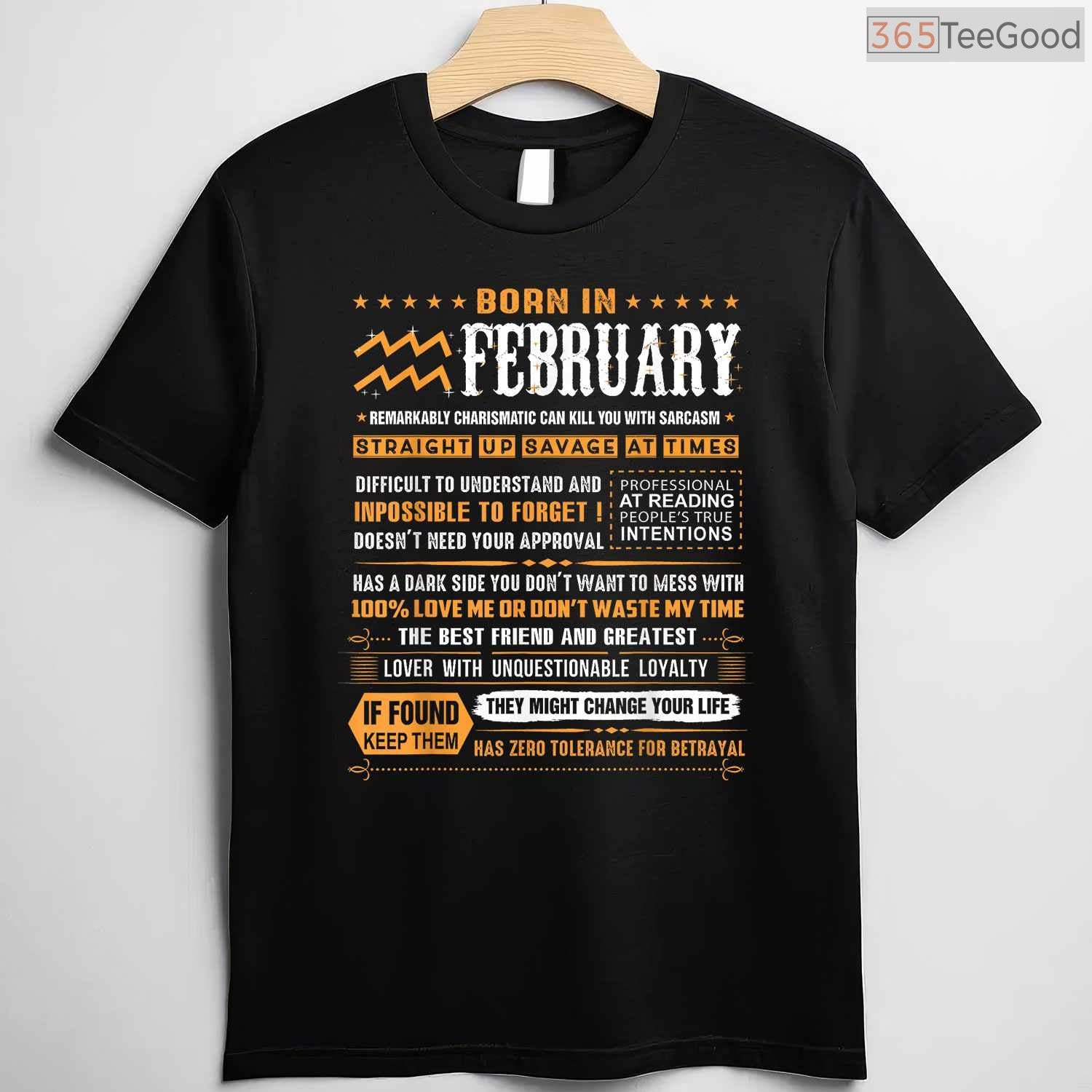 Aquarius February Birthday Shirt – Born In February Zodiac Gift Tee
