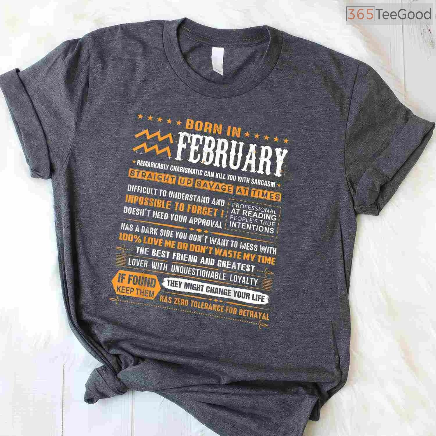 Aquarius February Birthday Shirt – Born In February Zodiac Gift Tee