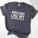 Awesome Like My Daughters T-Shirt Tee Proud Family Quote Gift for Parents Grandma Grandpa