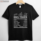 BBQ Timer Beer & Grill T-Shirt - Funny Barbecue Saying Dad Gift