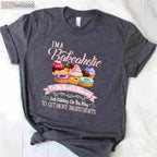 Bakeaholic Funny Baking T-Shirt - Cute Cupcake Baker Cooking Gift
