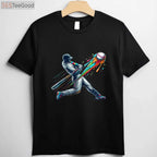 Baseball Player Drip T-Shirt - Cool Swag Sports Graphic Tee For Boys