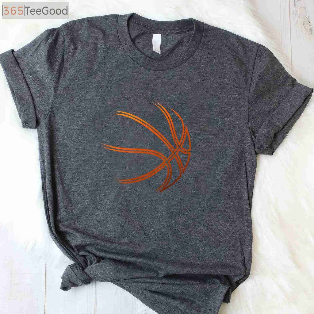 Basketball Player Silhouette Graphic T-Shirt - Cool Sports Athlete Tee