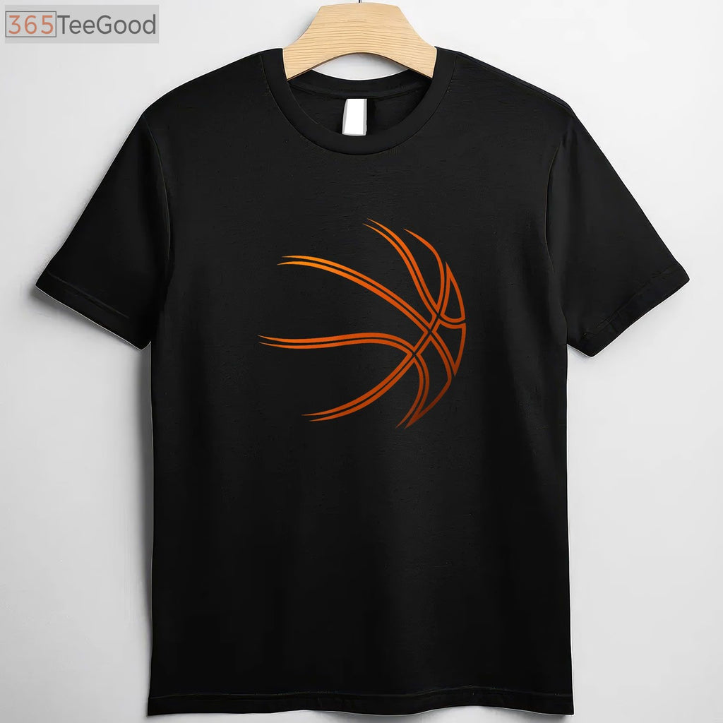 Basketball Player Silhouette Graphic T-Shirt - Cool Sports Athlete Tee