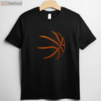 Basketball Player Silhouette Graphic T-Shirt - Cool Sports Athlete Tee