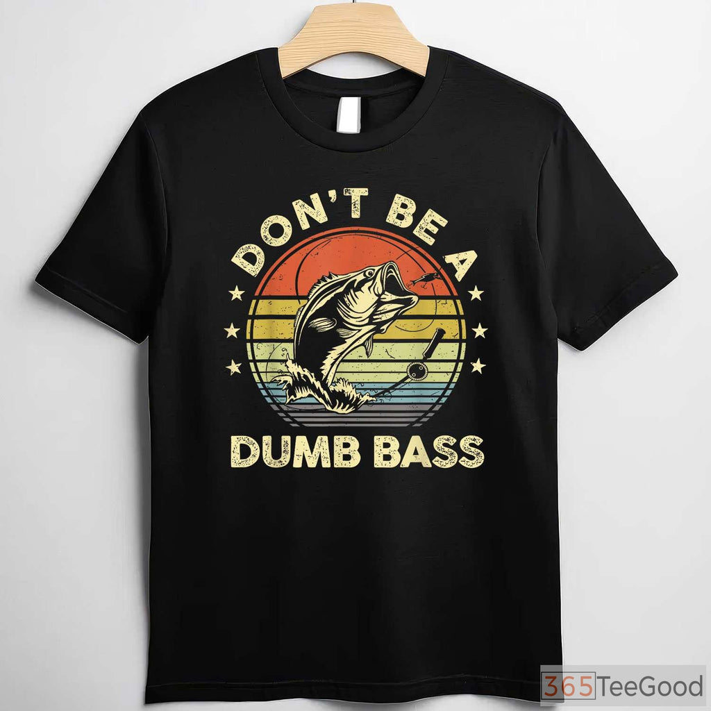 Best Bass Fishing Dad Graphic T-Shirt - Funny Father's Day Fisherman Gift