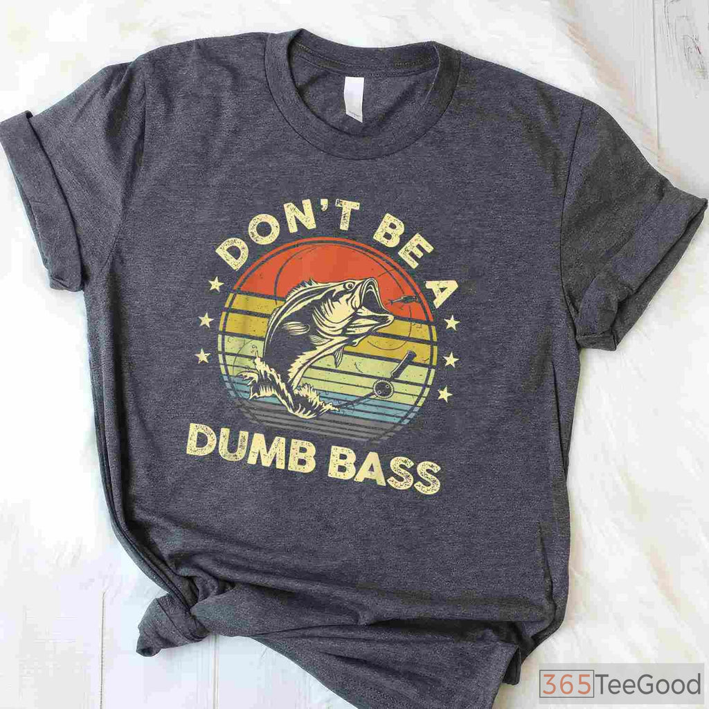 Best Bass Fishing Dad Graphic T-Shirt - Funny Father's Day Fisherman Gift