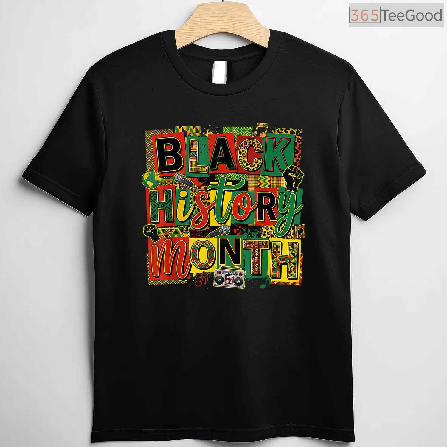 Black History Month Art Design T-Shirt Afro Culture Celebration Artistic Graphic Shirt