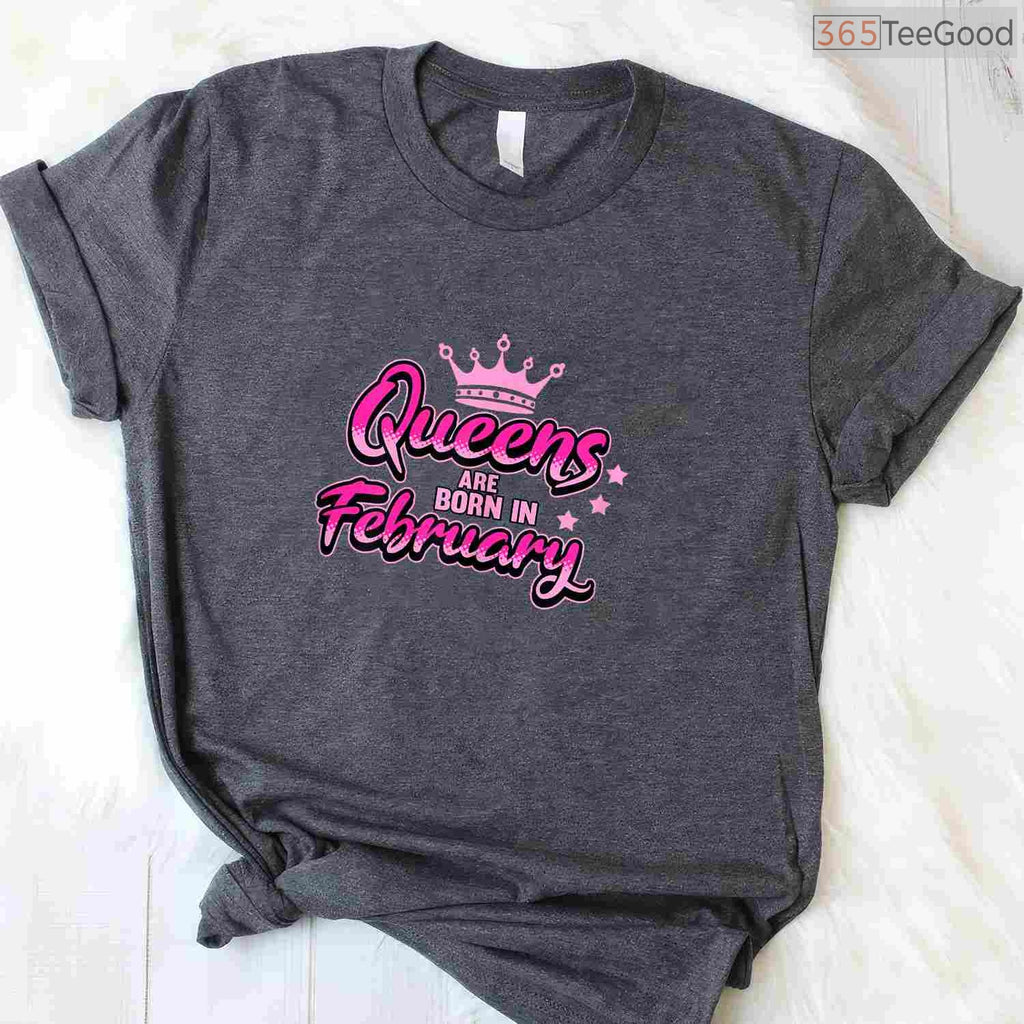 Black Queen Birthday Shirt – Queens Are Born In February T-Shirt