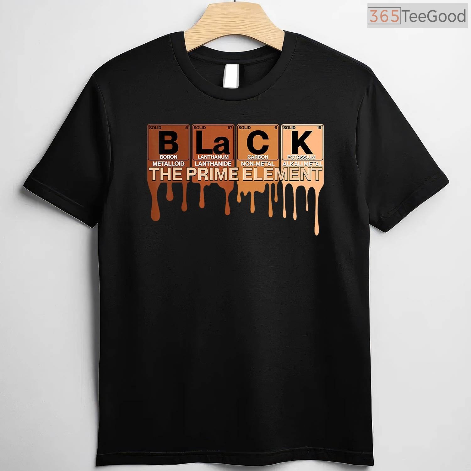 Black The Prime Element Periodic Table T-Shirt Melanin Science Black History Month Shirt