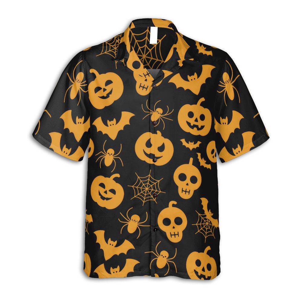 Black White Tropical Sailboat Palm Tree Seamless Hawaiian Shirt Minimal Look