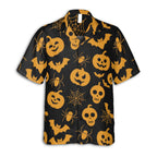 Black White Tropical Sailboat Palm Tree Seamless Hawaiian Shirt Minimal Look