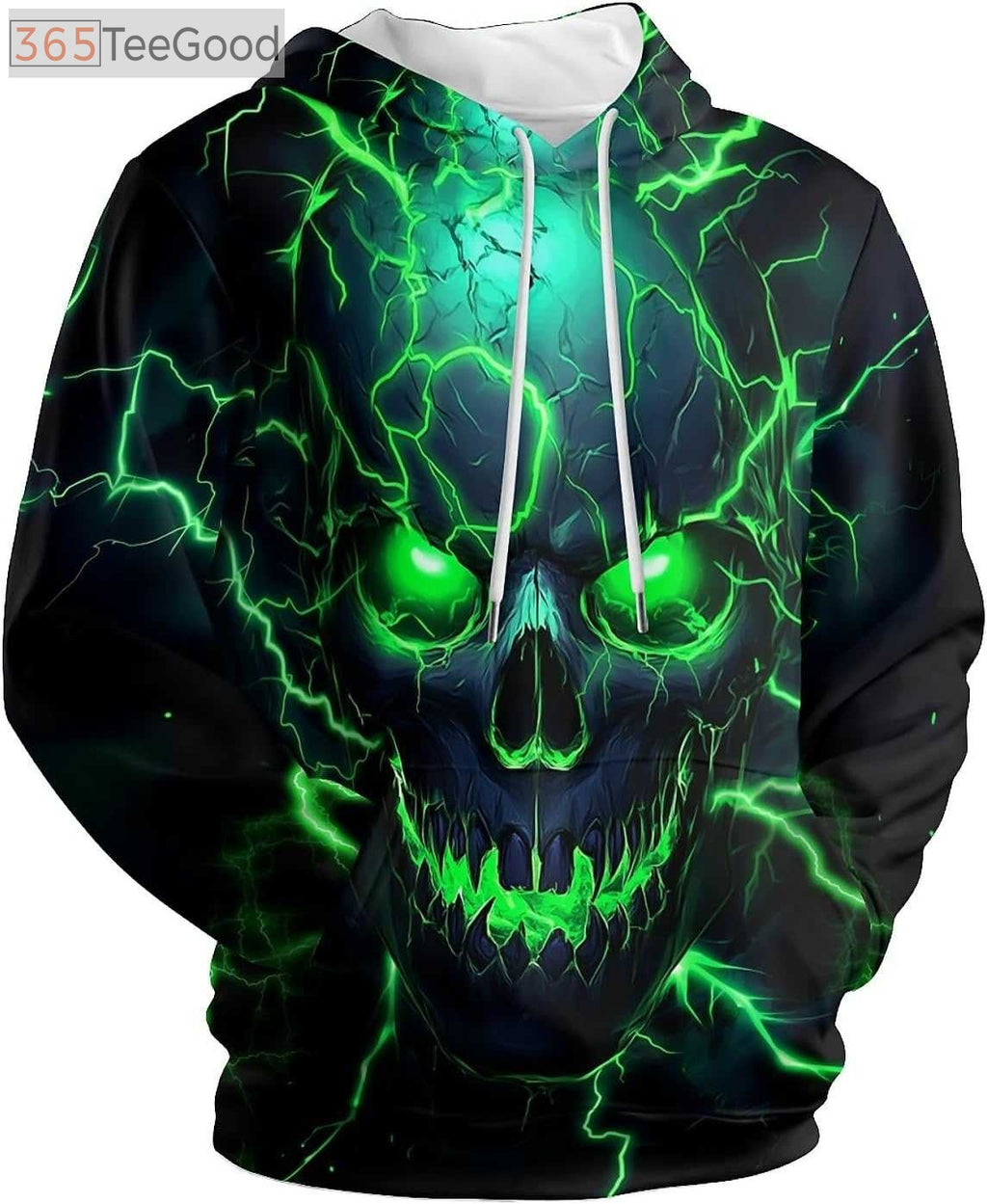 Blue Flame Wolf 3D Hoodie – Graphic Print Pullover Hoodie with Big Pockets for Men and Teens