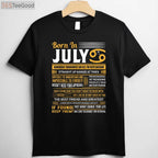 Born in July Cancer Zodiac Birthday T-Shirt _ July Birthday Gift Shirt