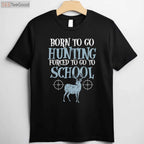 Born to Go Hunting T-Shirt, Funny Hunting Shirt for Boys Kids Men Hunters
