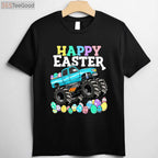 Boys Happy Easter Monster Truck T-Shirt - Toddler Easter Egg Hunter Truck Shirt