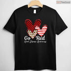 CHD Awareness February Shirt – Go Red Heart Disease Women's Tee