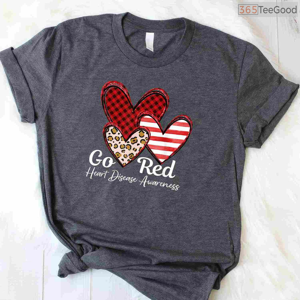 CHD Awareness February Shirt – Go Red Heart Disease Women's Tee
