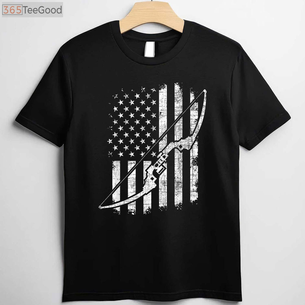 Camo Bowhunting T-Shirt, Professional Archery Lover and Bowman Graphic Apparel