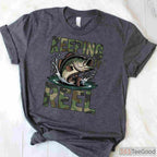 Camo Keeping It Reel Bass Fishing Shirt - Funny Dad Joke Tee for Youth & Men