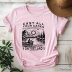 Cast Your Cares on the Lord Christian Fishing Shirt - Religious Angler Gift for Men