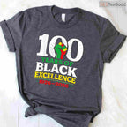 Celebrating 100 Years of Black Excellence T-Shirt Centennial Black History Month Shirt