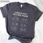 Check Out My Six Pack Gamer T-Shirt - Funny Video Game Humor Gift