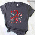 Christian Faith Hope Love Hearts T-Shirt, Religious Bible Verse Valentine Day Shirt for Believers