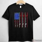 Classic American Flag Fishing Performance Tee - Patriotic Angler Apparel