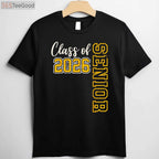 Class of 2026 Senior T-Shirt - Black and Gold High School Graduation Gift
