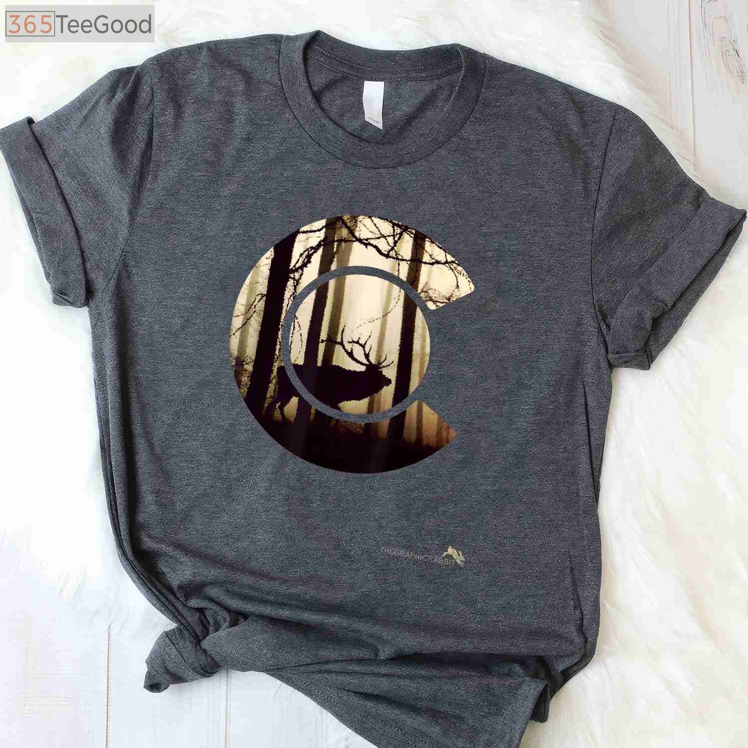 Colorado Flag Elk Hunting Shirt, Rocky Mountain Outdoor Hunter Graphic Tee