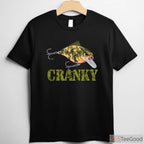 Cranky Camo Crankbait Fishing Shirt, Funny Father’s Day Lure Lover Tee
