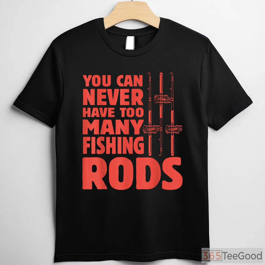 Creative Fishing Rod Graphic Design Shirt - Unique Outfit for Passionate Fishing Lovers