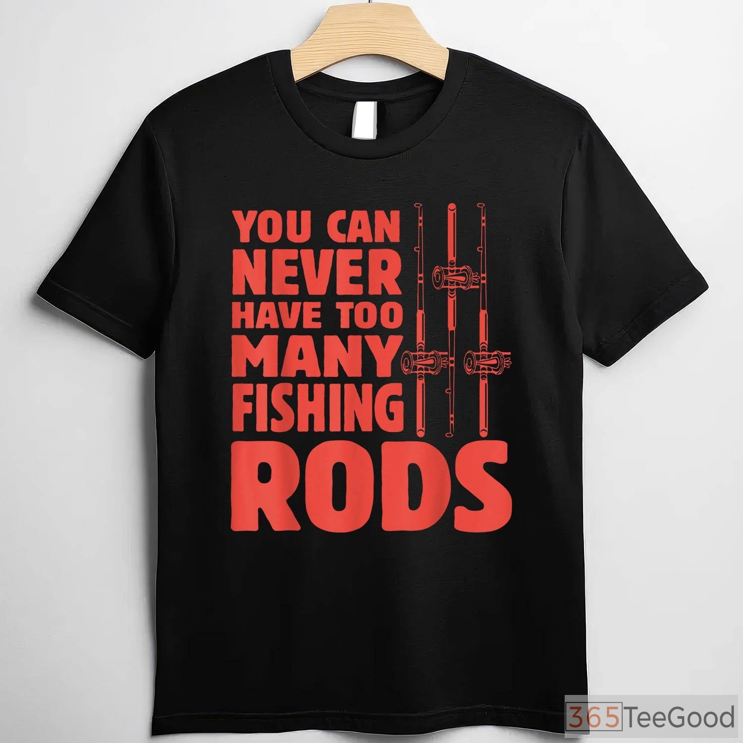 Creative Fishing Rod Graphic Design Shirt - Unique Outfit for Passionate Fishing Lovers