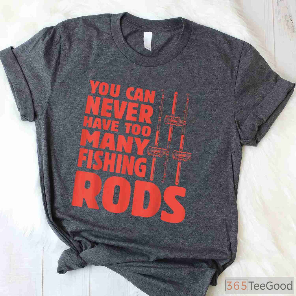 Creative Fishing Rod Graphic Design Shirt - Unique Outfit for Passionate Fishing Lovers