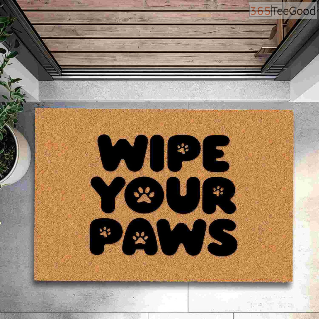 Custom Pet Welcome Doormat Funny Wipe Your Paws - High-Quality Porch Rug for Home Decor