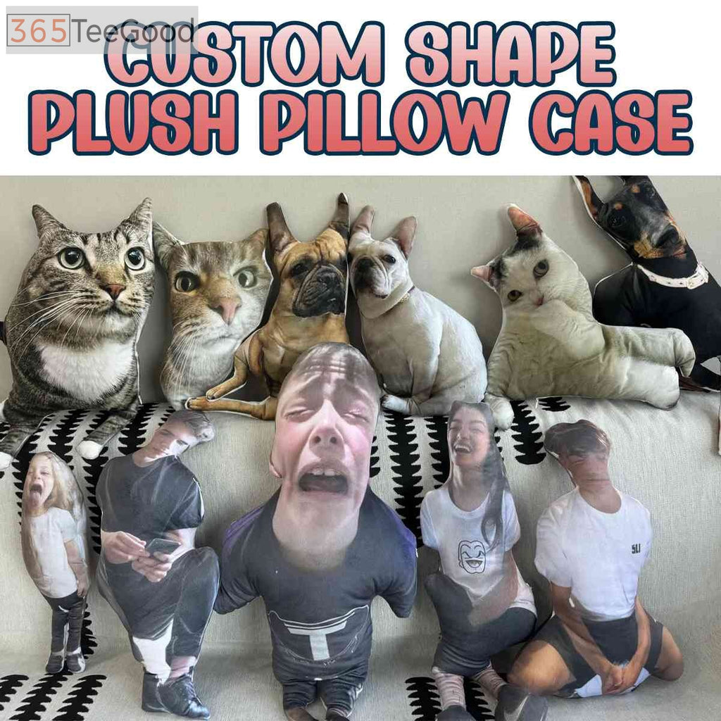 Custom Shape Pillow Case – Personalized Ugly Cat Pillow from Photo Funny Body Pillow Gift